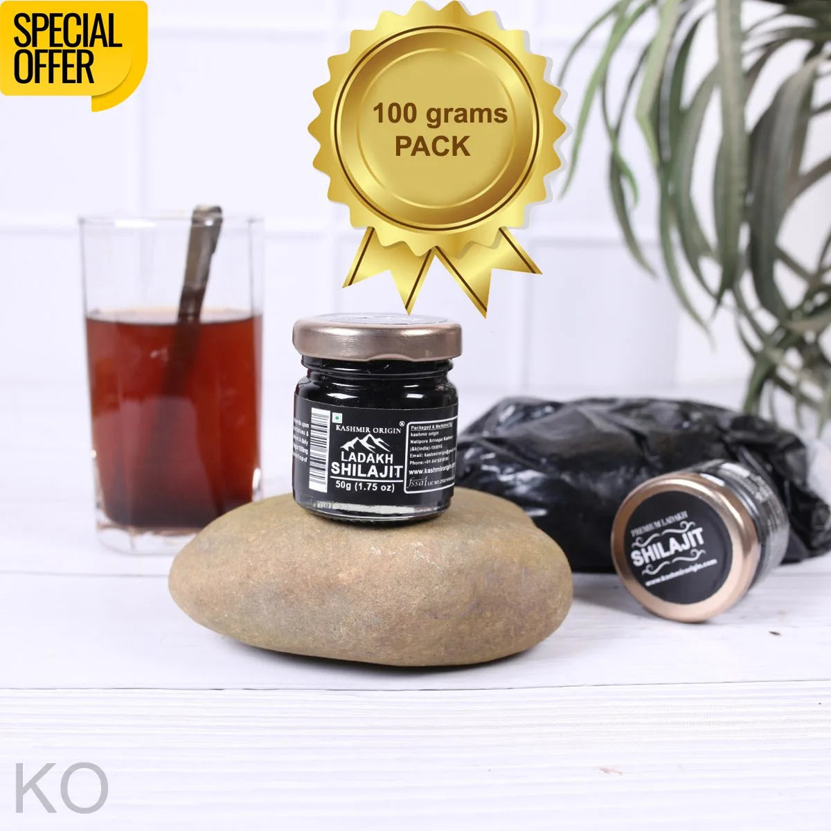 Ladakh Shilajit Resin 100gms | Lab Tested |100% Authentic | (50gms Pack of 2)