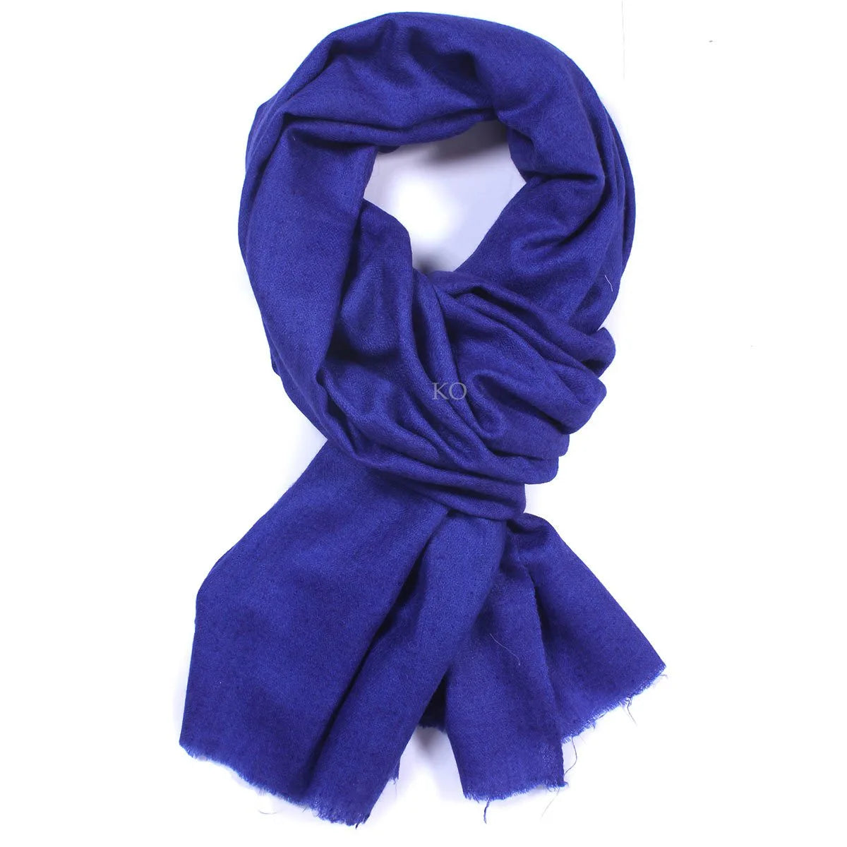 Indigo Blue Solid Cashmere Pashmina Stole