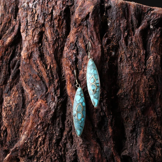 Pointed Handmade Turquoise Earing