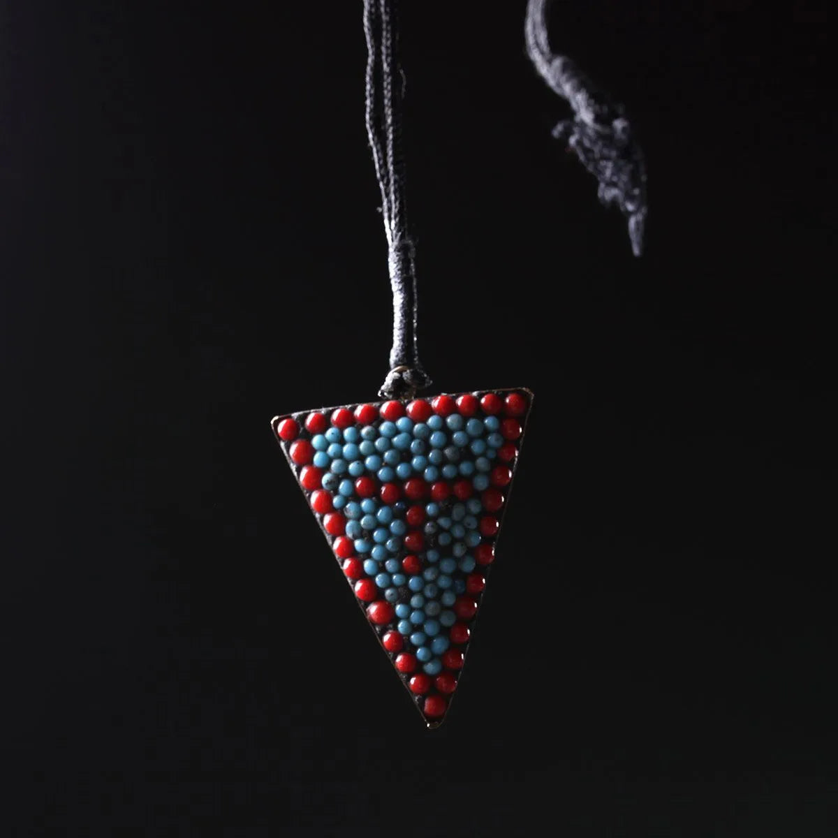 Traingle Shaped Stoned Pendent