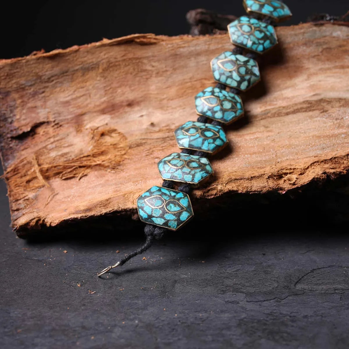 Hexagonal Handmade Turquoise Bracelet