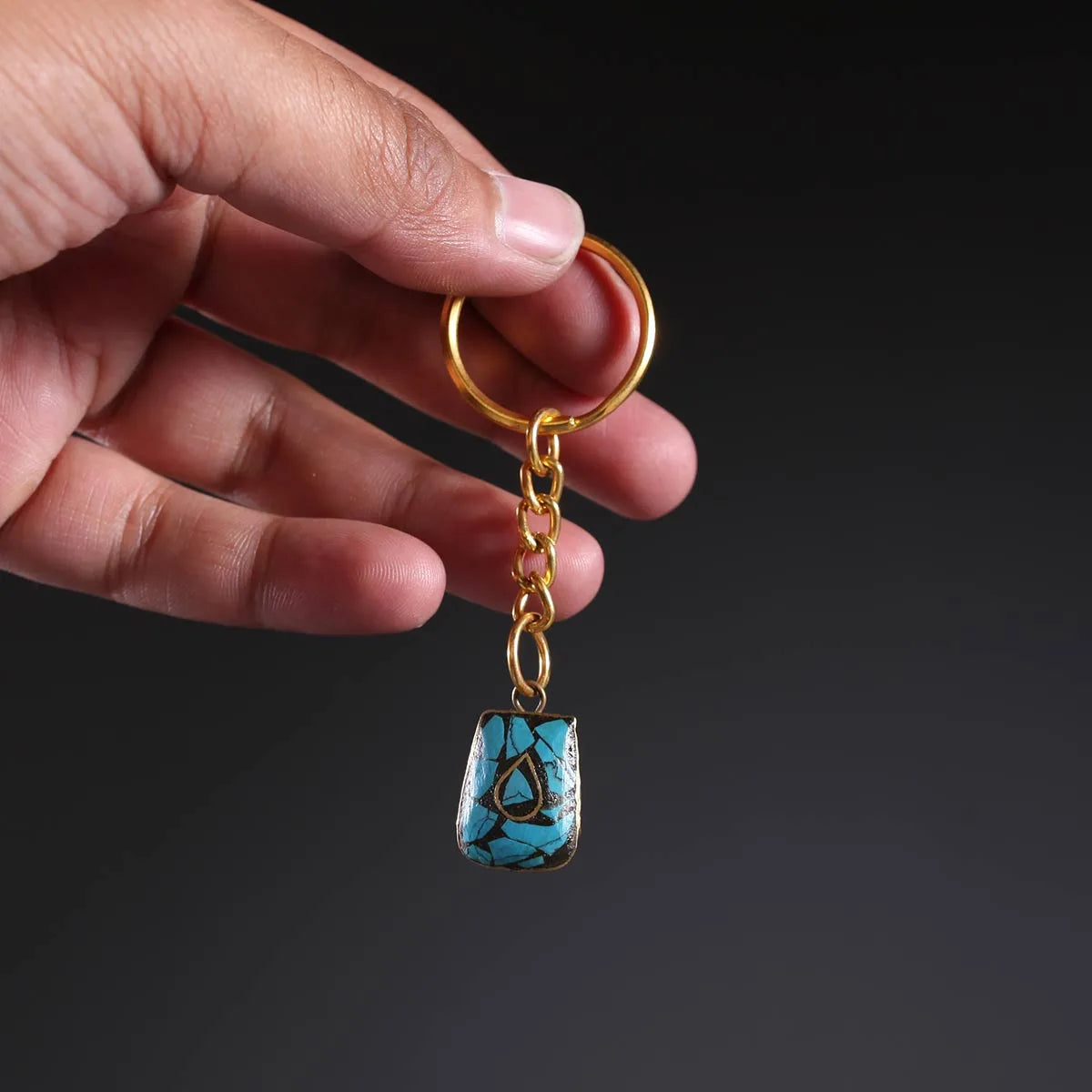 Handmade Turquoise Key Chain