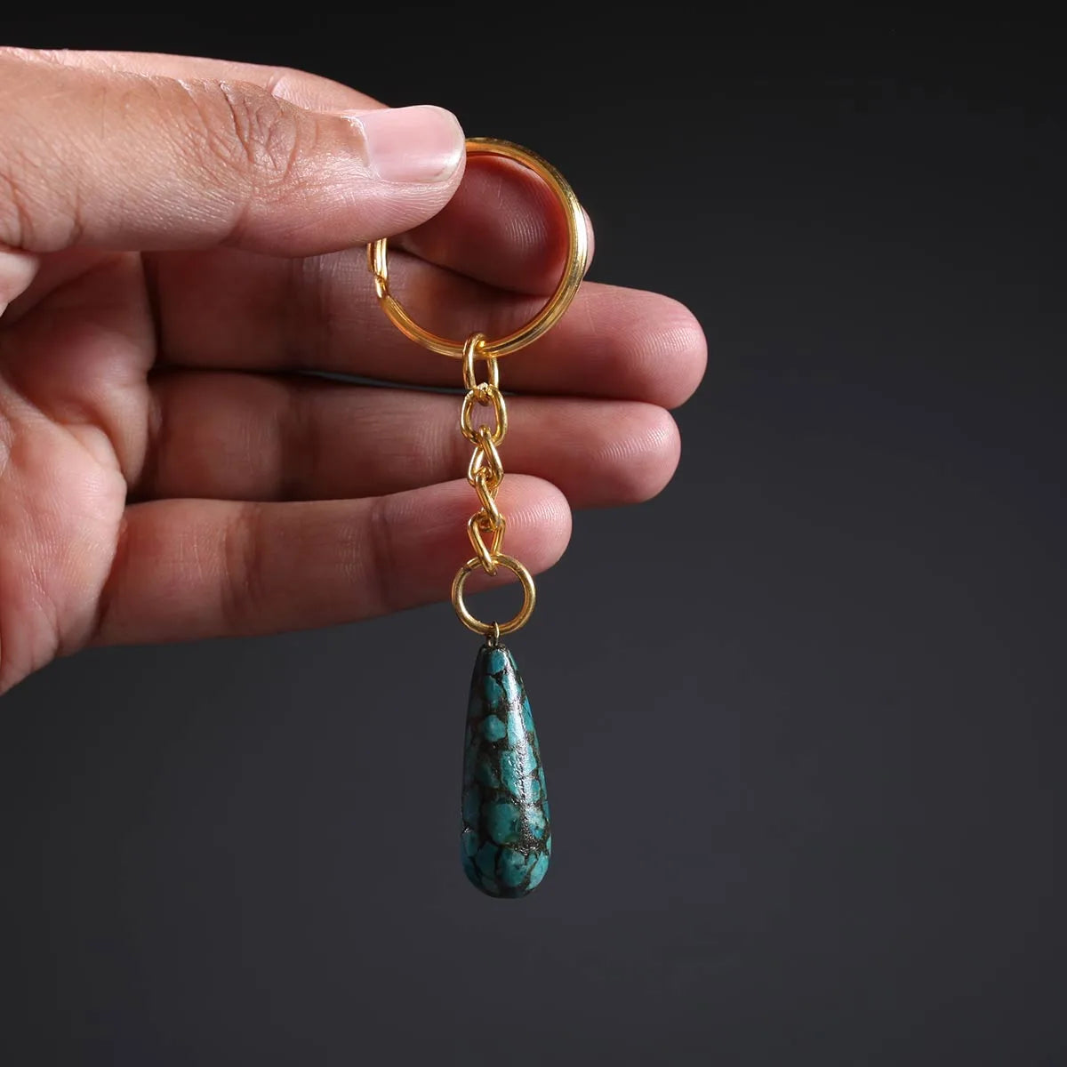 Set of 3 Handmade Turquoise Key Chain