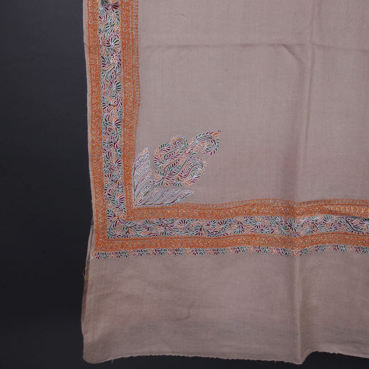 Light Khudrang Tilla<br>  Embroidered Woolen Shawl