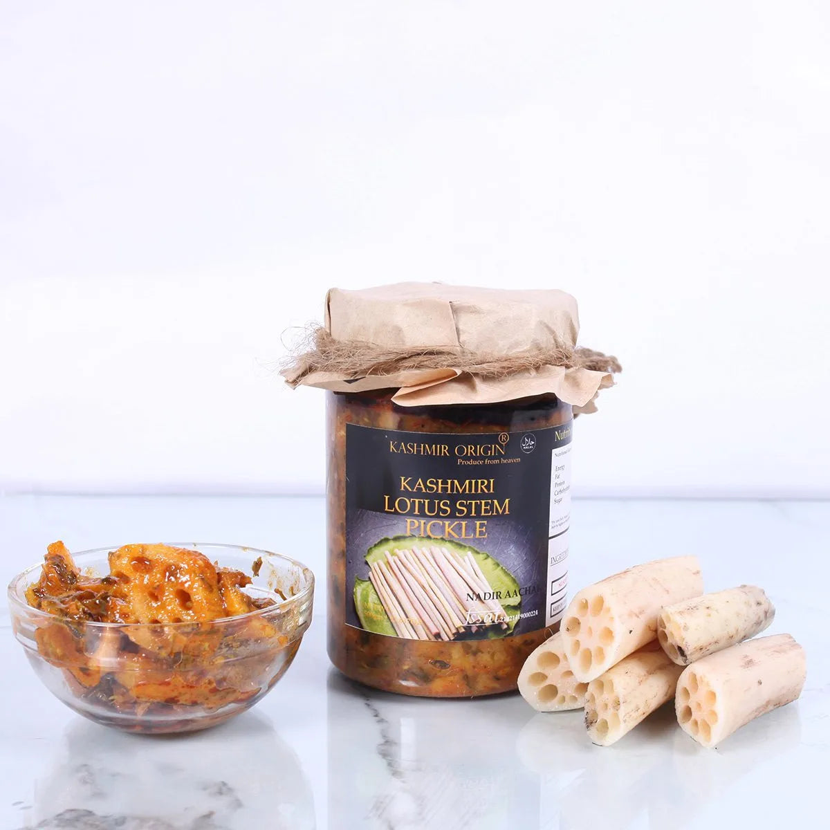 Kashmiri  Lotus Stem Pickle 500 Grams | Famous Dal Lake Lotus Stem | No Preservatives  No Sodium Benzoate