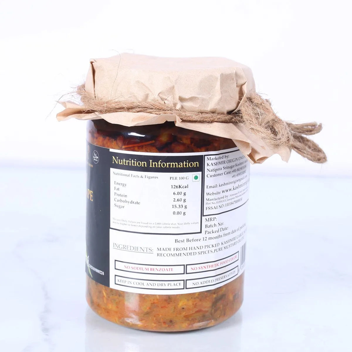 Kashmiri Garlic Scape Pickle 500 grams | Kashmiri Garlic | No Added  PreserGSTives | No Sodium Benzoate .