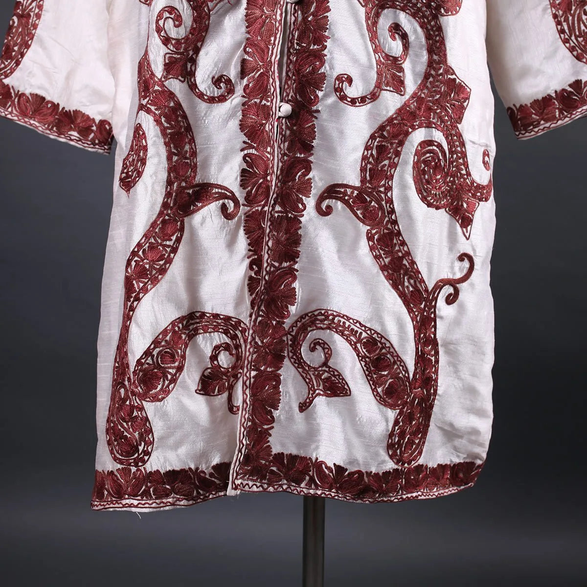 Paisley Design Silk  Aari Embroidered Jacket