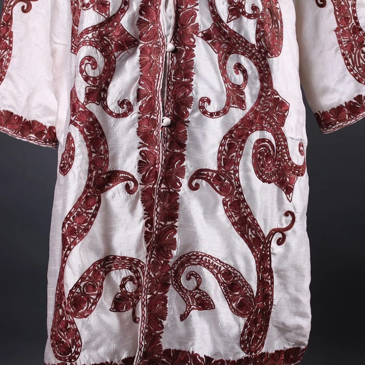 Paisley Design Silk  Aari Embroidered Jacket