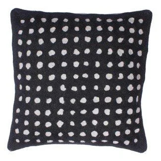 Dotted  Hand Embroidered Chain Stitch Cushion Cover 16 x 16 1pc