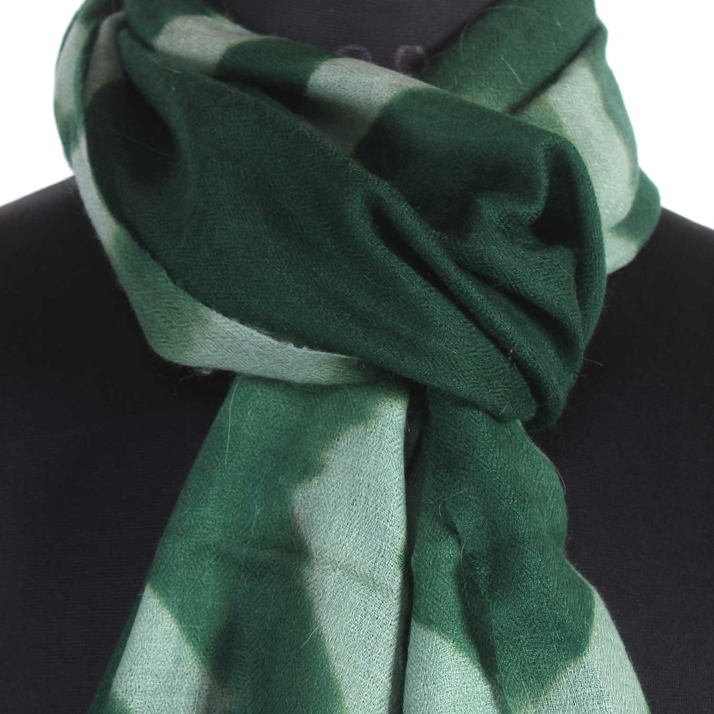 Green Dip Dye Cashmere Pashmina Scarf