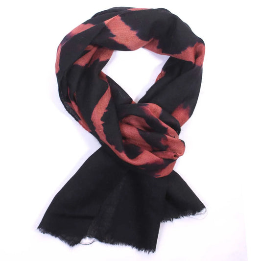 Pink and Black Dip Dye Cashmere Pashmina Scarf