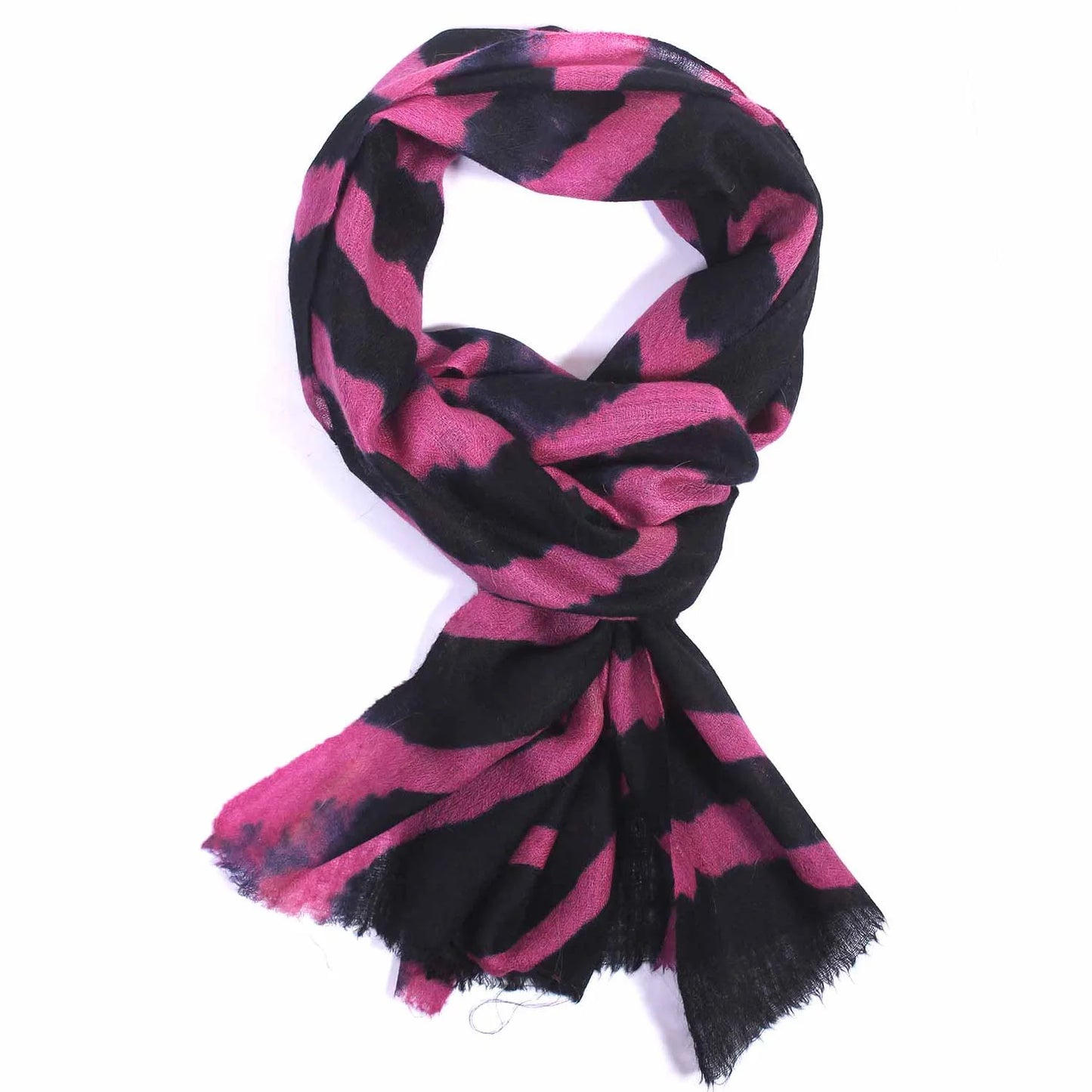 Violet And Black  Dip Dye Cashmere Pashmina Scarf