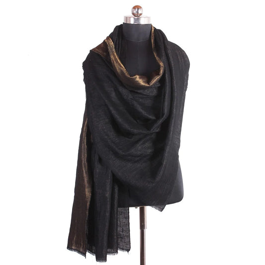 Moonlight Zari Reversible Cashmere Pashmina Shawl