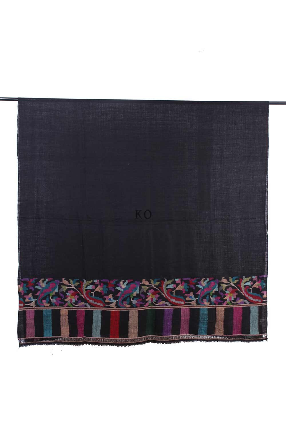 Men's Black Kani Paldar Pashmina Shawl