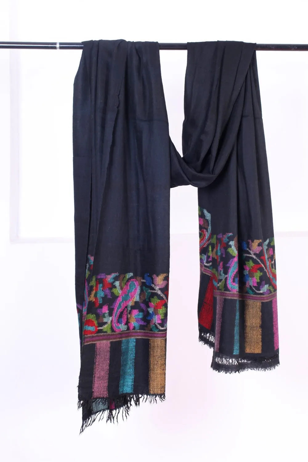 Men's Black Kani Paldar Pashmina Shawl