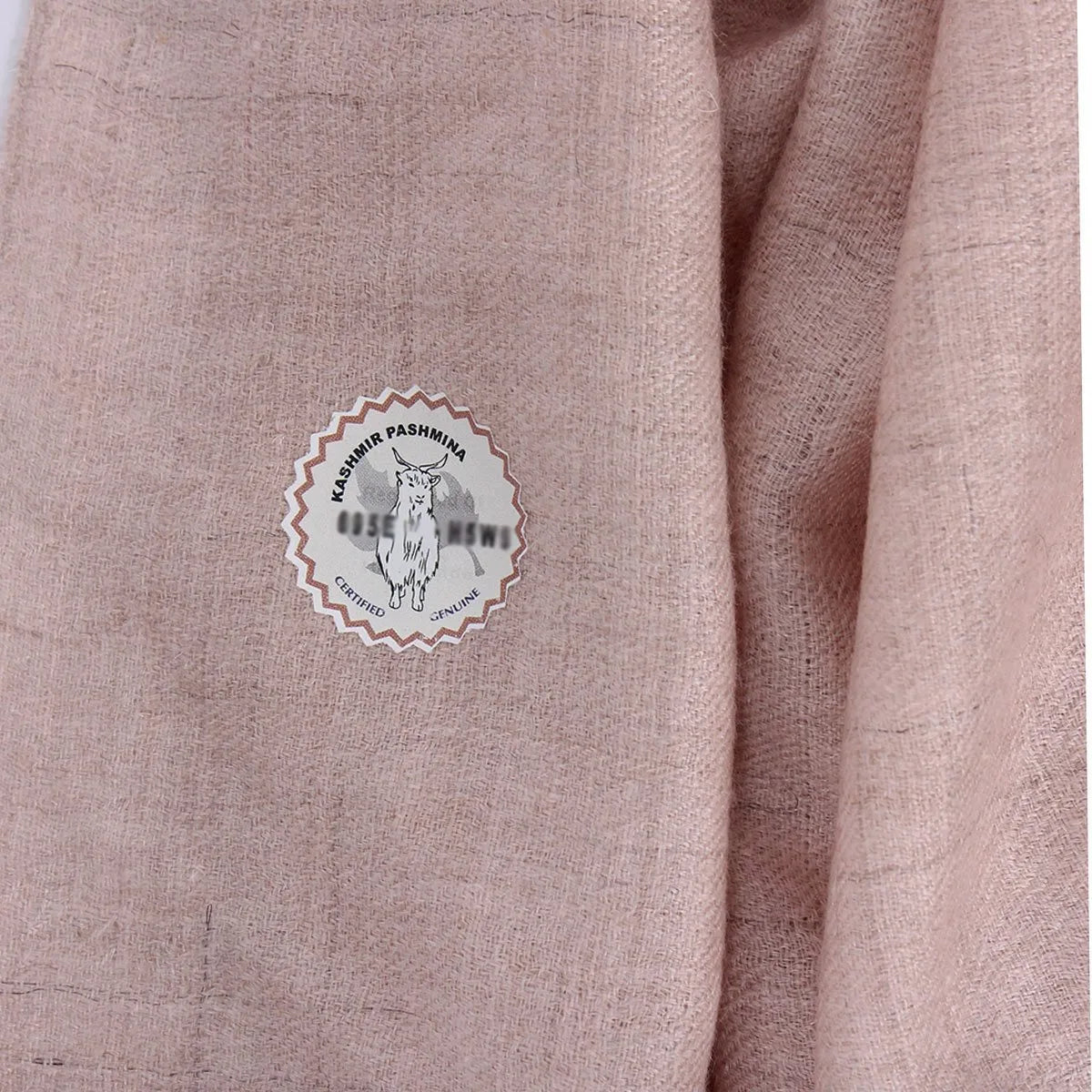 GI CERTIFIED LIGHT ROSE PINK SOLID CASHMERE PASHMINA SHAWL