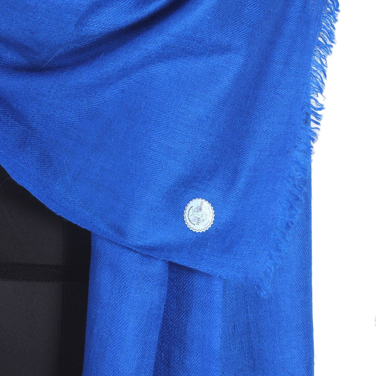 GI BERRY BLUE SOLID PASHMINA STOLE