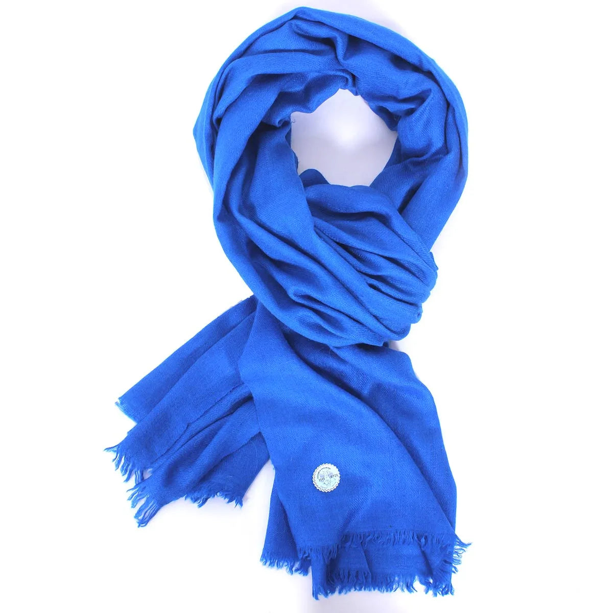 GI BERRY BLUE SOLID PASHMINA STOLE