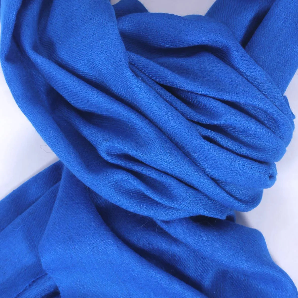 GI BERRY BLUE SOLID PASHMINA STOLE