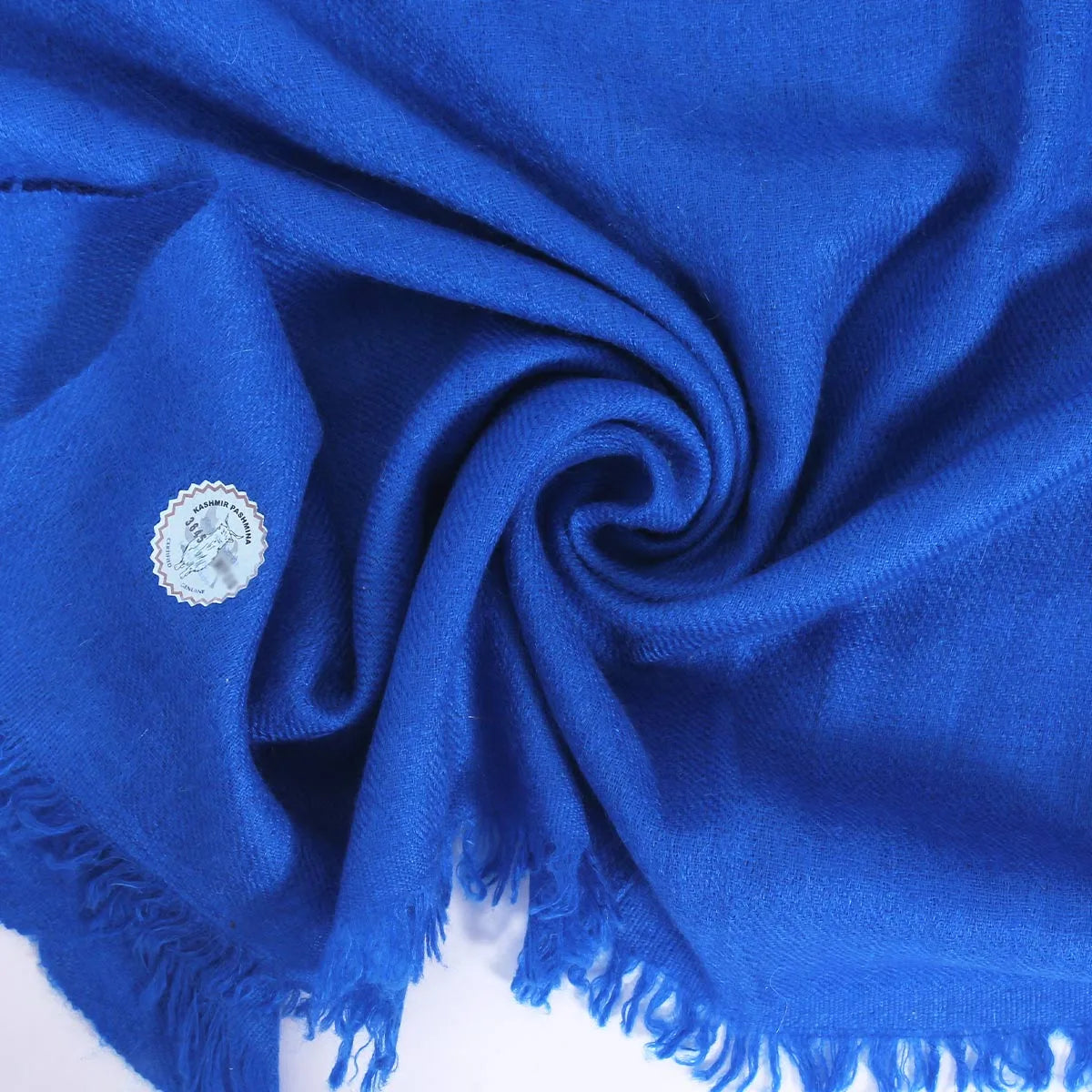 GI BERRY BLUE SOLID PASHMINA STOLE