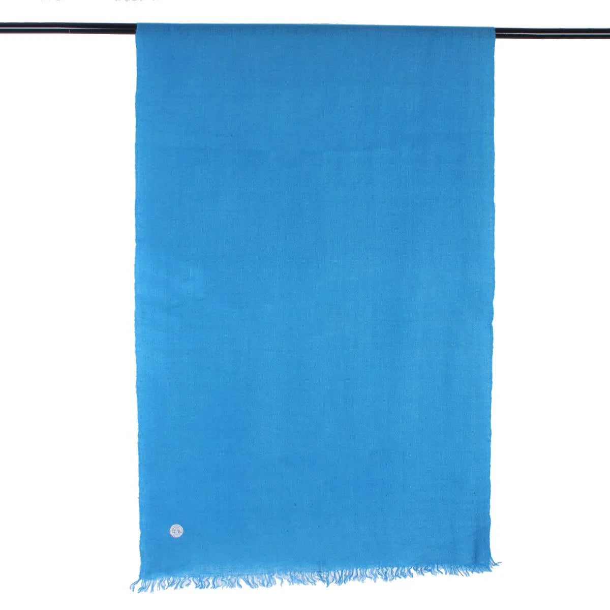 GI CERTIFIED BLUE SOLID CASHMERE PASHMINA STOLE