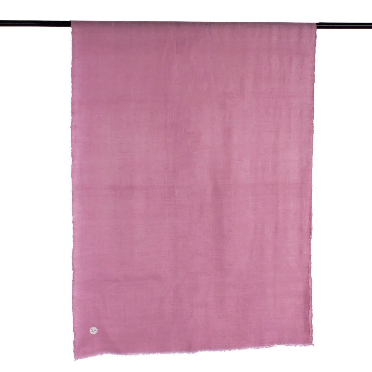 GI CERTIFIED ROSE PINK SOLID CASHMERE PASHMINA STOLE