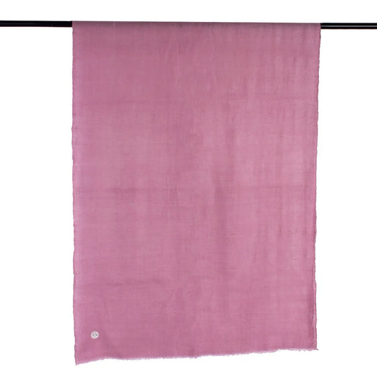 GI CERTIFIED ROSE PINK SOLID CASHMERE PASHMINA SHAWL