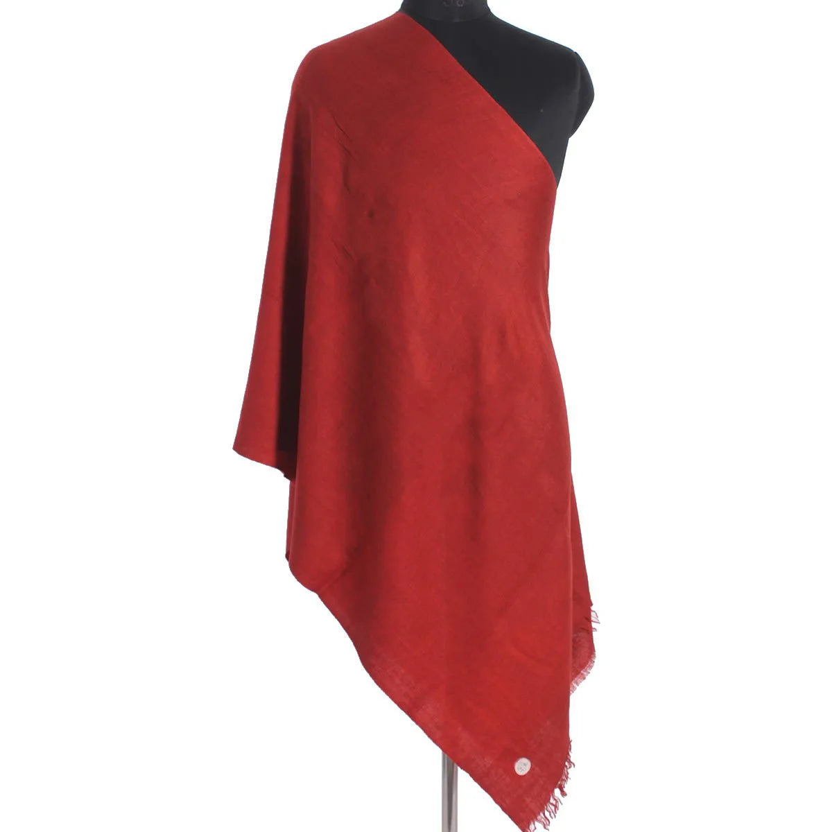 GI BERRY MAROON SOLID PASHMINA SHAWL