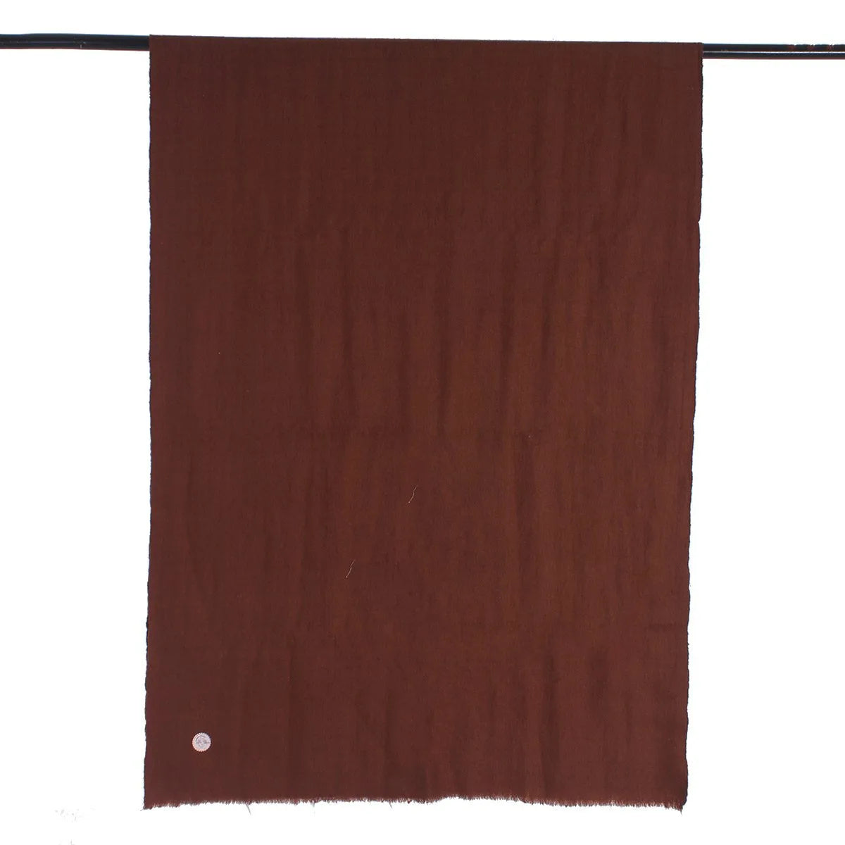 GI CERTIFIED  BROWN SOLID CASHMERE PASHMINA STOLE