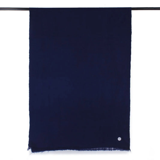 GI CERTIFIED NAVY BLUE CASHMERE PASHMINA SHAWL