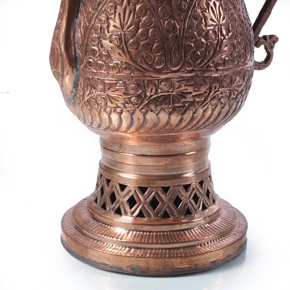 Small Copper Samavar With Tomb Chinar Design 4-6 cups