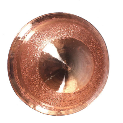 Gold Hued Copper Kenz | Big Bowl | Hand Engraved