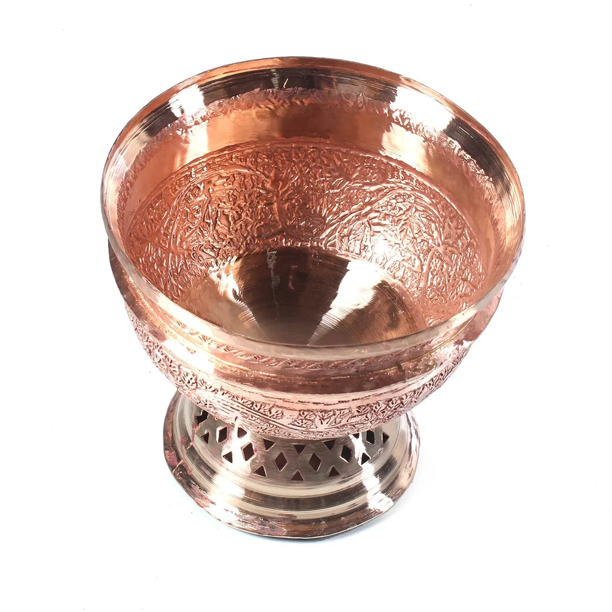 Gold Hued Copper Kenz | Big Bowl | Hand Engraved