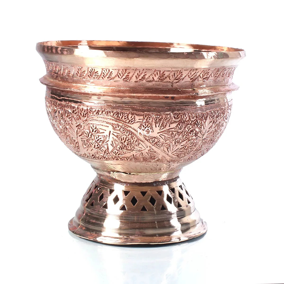 Gold Hued Copper Kenz | Big Bowl | Hand Engraved