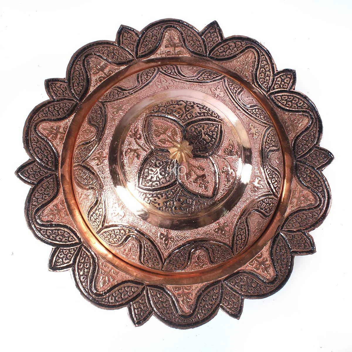 Kandkaer Round Shaped Copper Dry fruit Bowl | Hand Engraved