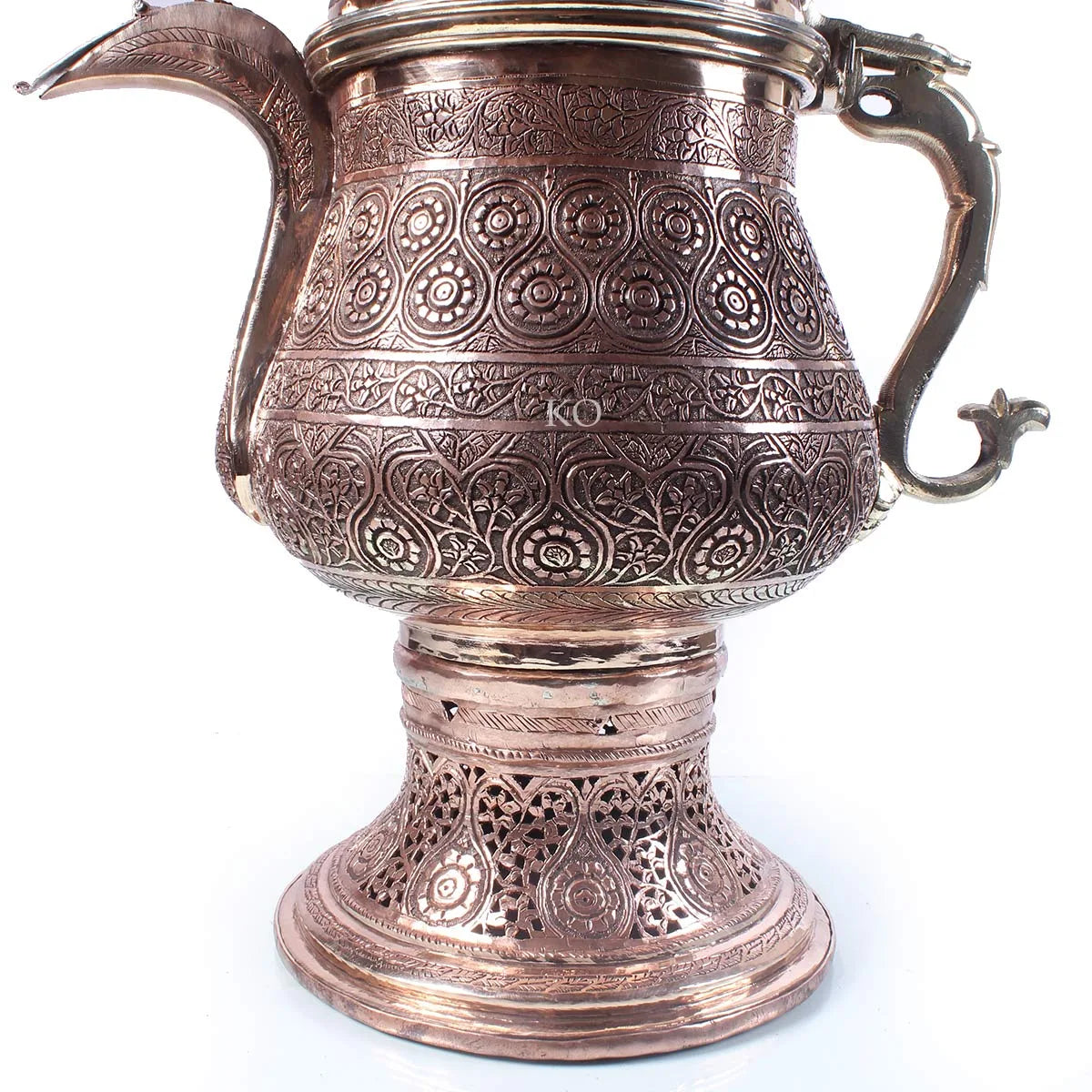 Kandkaer Copper Samavar | Intense Design Big Size | Hand Engraved