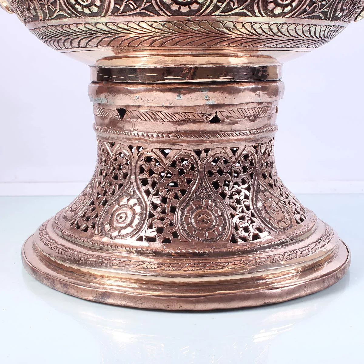 Kandkaer Copper Samavar | Intense Design Big Size | Hand Engraved