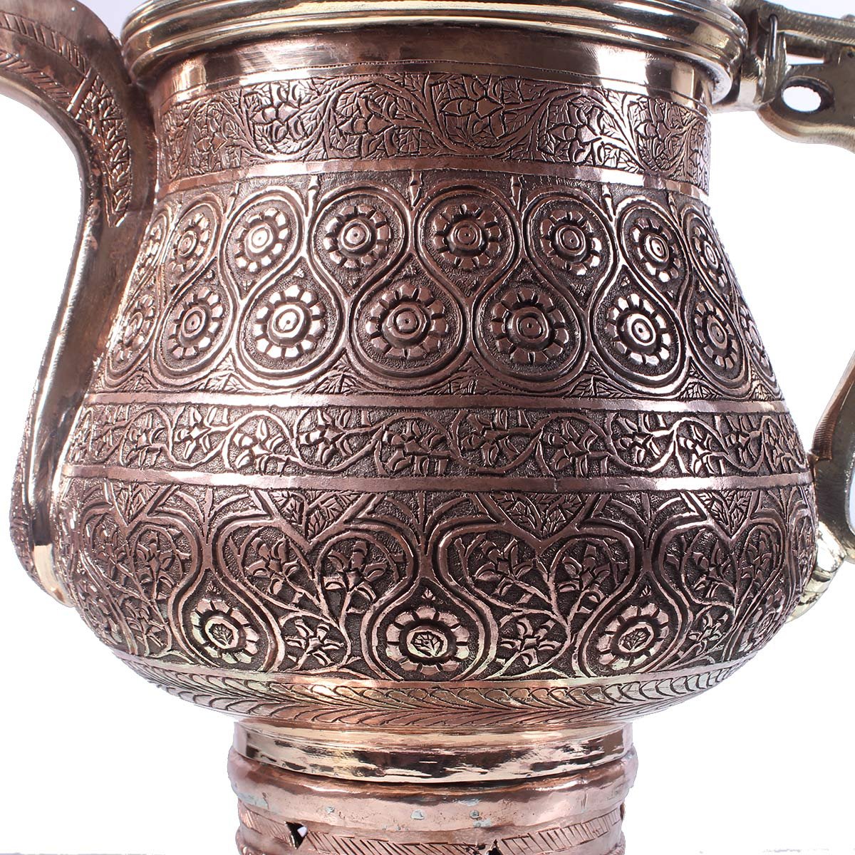 Kandkaer Copper Samavar | Intense Design Big Size | Hand Engraved