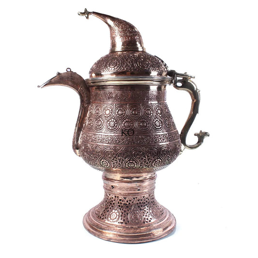 Kandkaer Copper Samavar | Intense Design Big Size | Hand Engraved