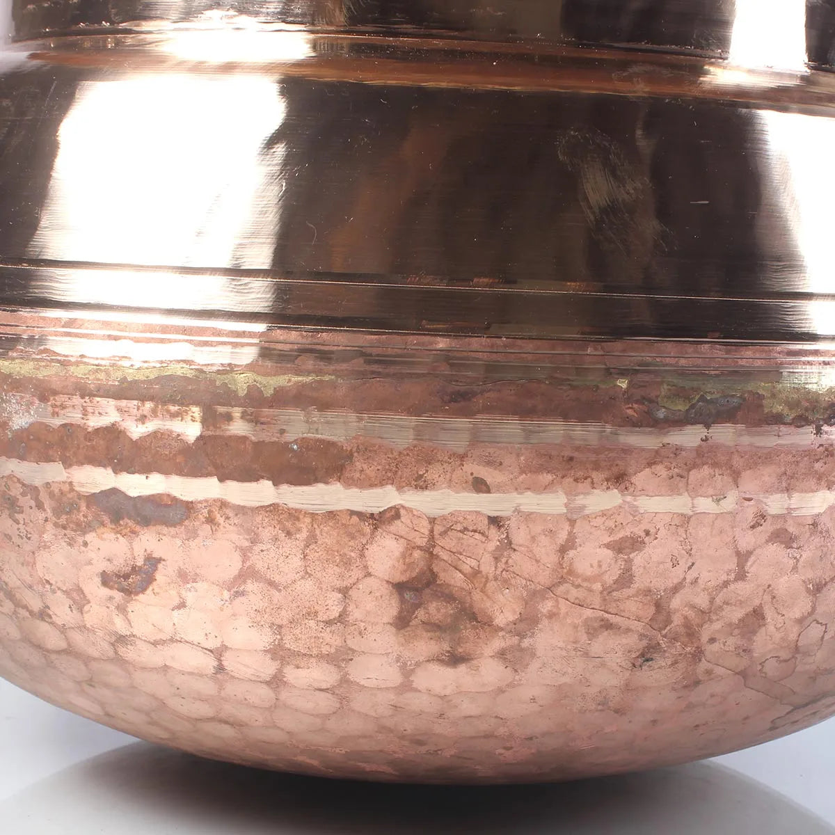 Gold hued Copper Deecha| Copper Pot | Big Size