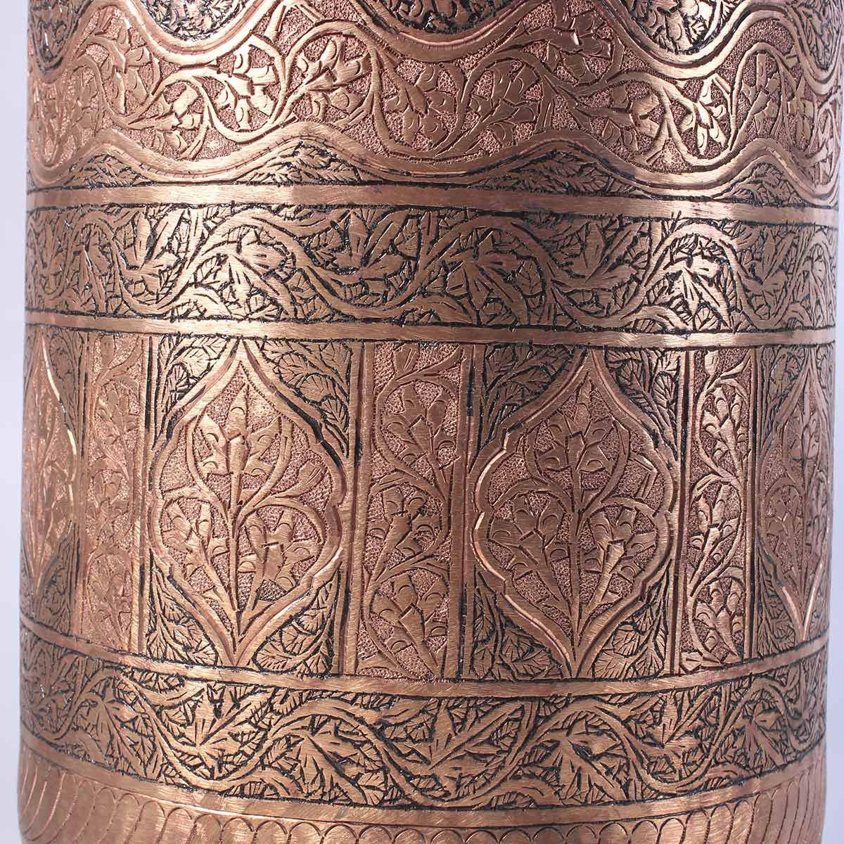 Kandkaer Copper Water Dispenser| Intricate Design| Hand Engraved