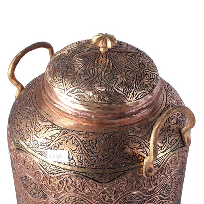 Kandkaer Copper Water Dispenser| Intricate Design| Hand Engraved