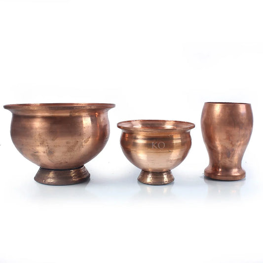 Copper Toore Pyale Set | Copper Pot Set | PLane