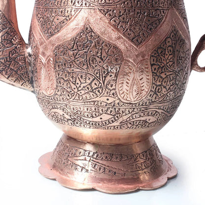 Kandkaer Copper Jug Set | Set of 6 Glasses | Hand Engraved