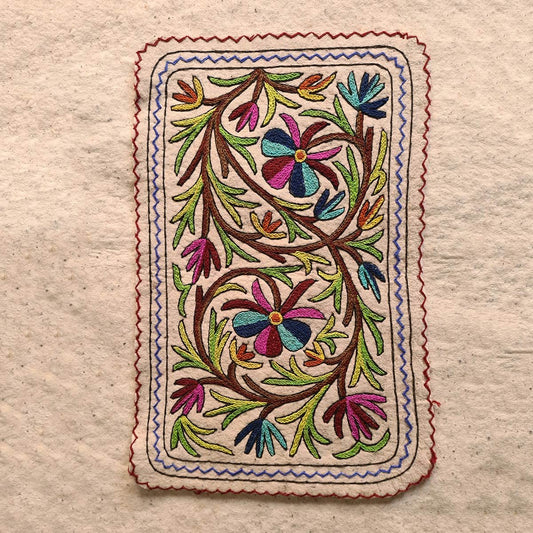 FLORAL DESIGN HANDMADE AARI EMBROIDERED NAMDA 2X3 FT