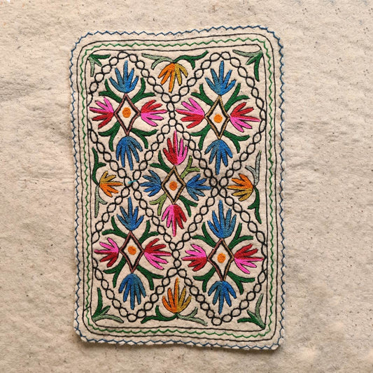 ABSTRACT DESIGN HANDMADE AARI EMBROIDERED NAMDA 2X3 FT