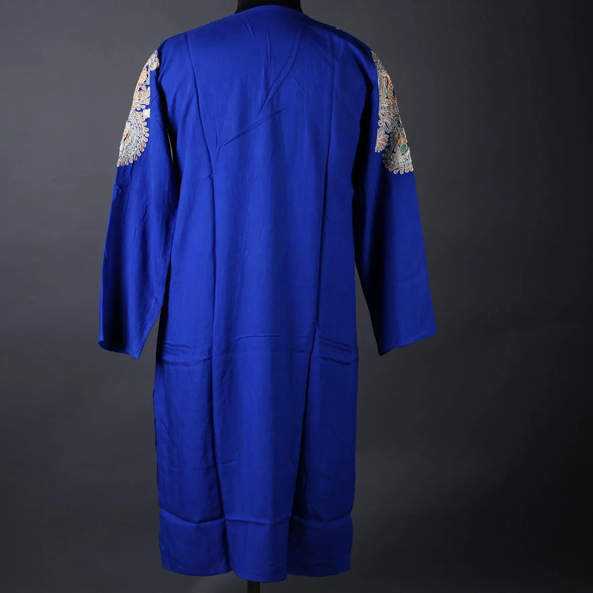 Blue Aari And Zari Embroidered Kurti