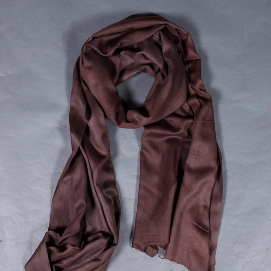 Brown GI Certified Handwoven Pashmina Stole