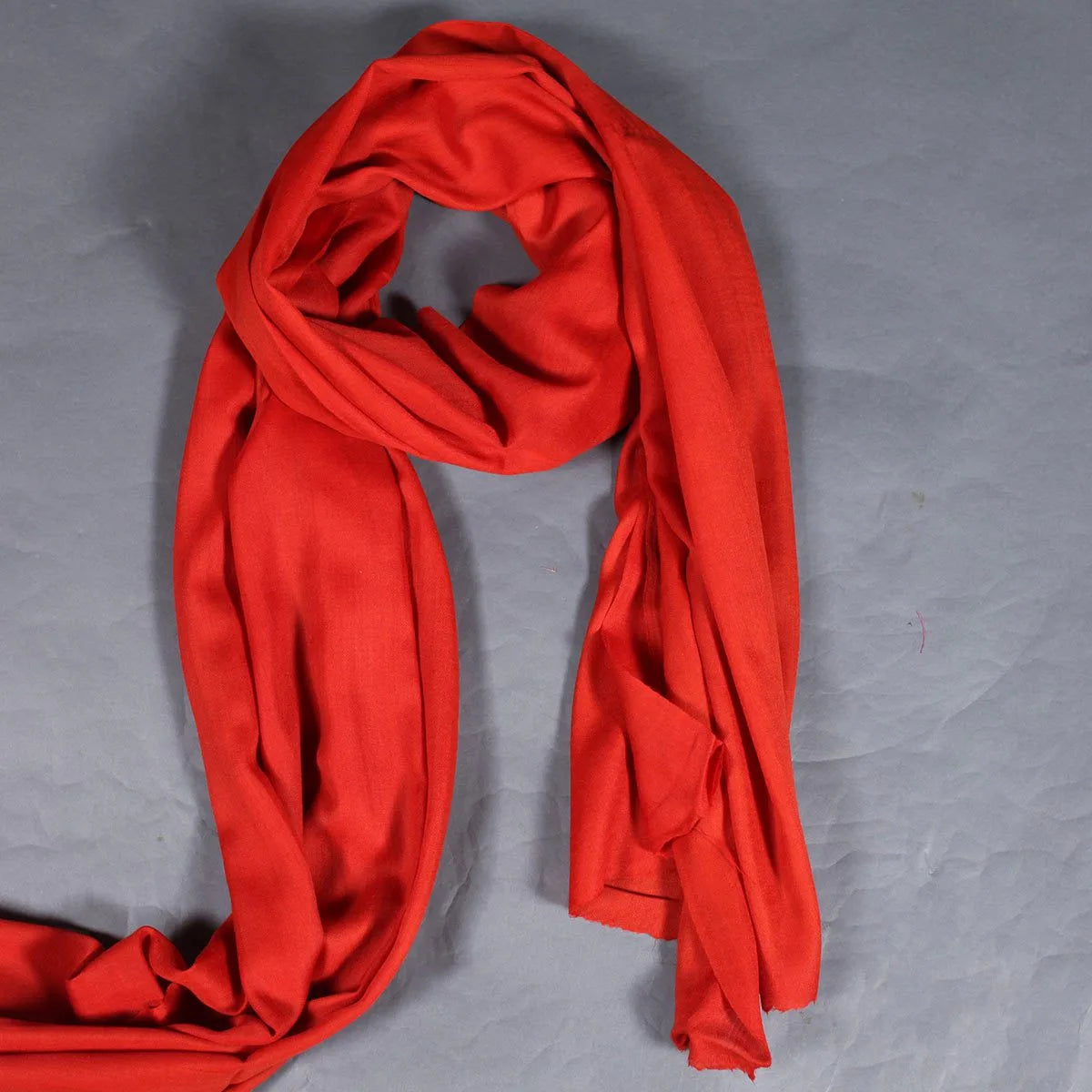 Candy Red GI Certified Handwoven Pashmina Stole