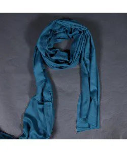 Steel Blue GI Certified Handwoven Pashmina Stole